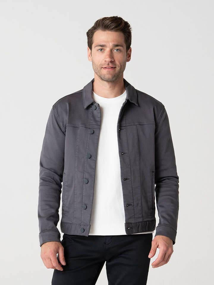 The Duo Jacket | Charcoal Grey for wholesale by Swet Tailor