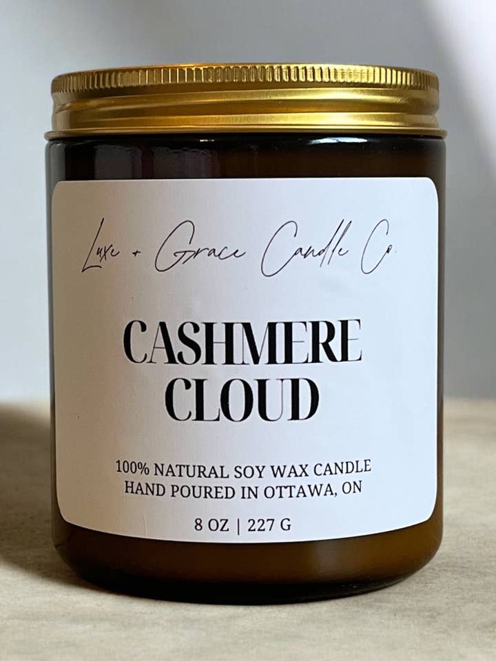 Nube de Cachemira - Confort - Ruibarbo y Crema - Vela de Cera de Soja para venta al por mayor de Luxe + Grace Candle Co.