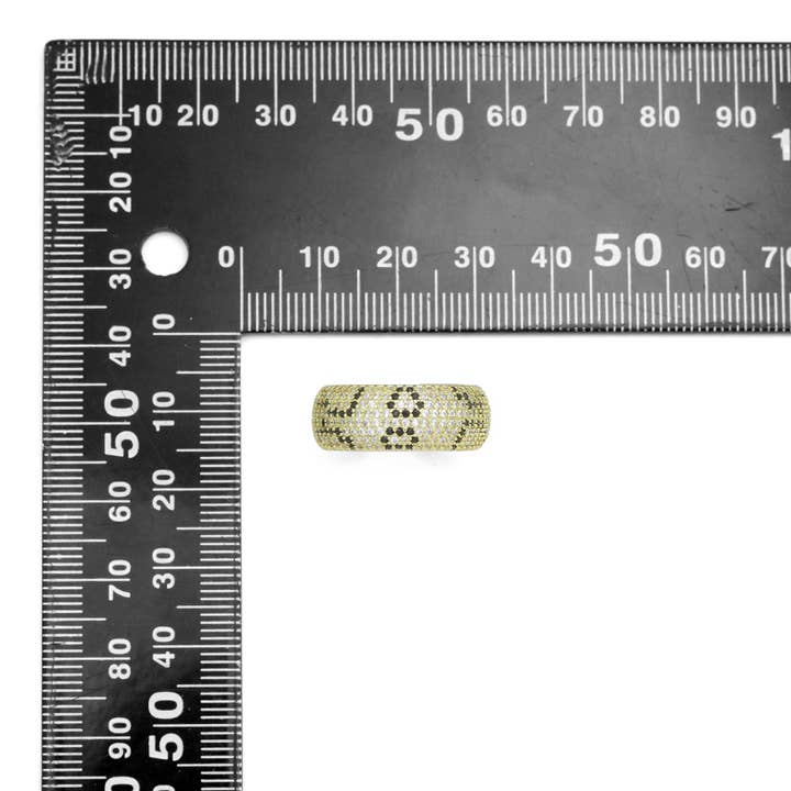 BestBeads&Beyond - Wholesale Cocktail/Statement Ring - Black Clear Leopard Print Patten Adjustable Ring, Sku#A3132