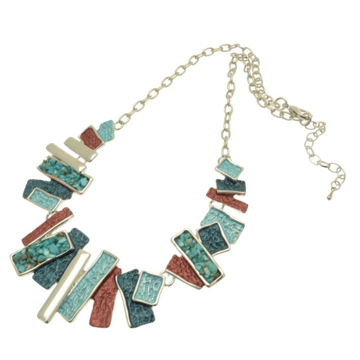 Multicolour Stone Chip Necklace for wholesale by Miss Milly Limited