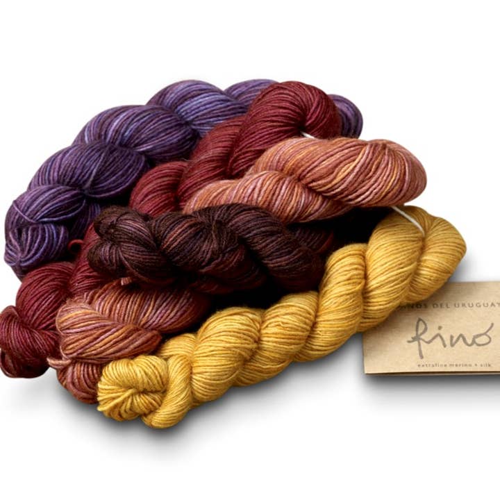 Rooster Yarns - Venta al por mayor Hilos - Set de mini madejas de hilo de tejido Fino de Manos del Uruguay13