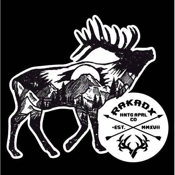 RA Wilderness Elk Sticker for wholesale by Rak•Adx Hunting Apparel