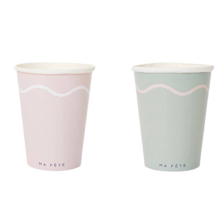 Signature Paper Cups, Pink & Mint for wholesale by Ma Fête