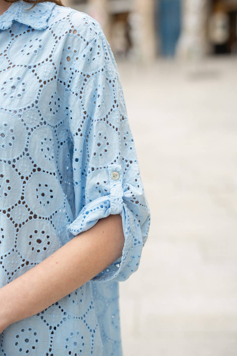 Happy look - Wholesale Dress - Women's - English embroidery shirt dress 9