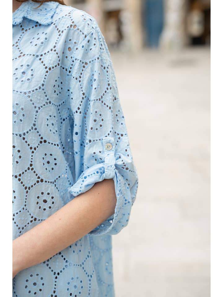 Happy look - Wholesale Dress - Women's - English embroidery shirt dress 9