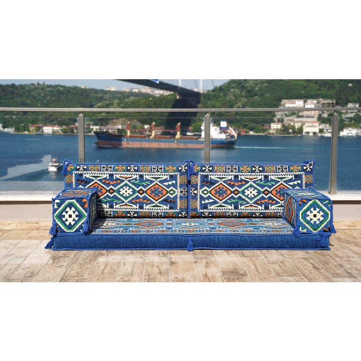 Royal Blue Corner Sofa Seating Set, Arabic Sofa Set, Oriental Floor Seating, Living Room Sofa, Royal Blue Corner Sofa Seating Set, Arabic Sofa Set, Oriental Floor Seating, Living Room Sofa, Single Sofa Sets, Sofa SlipcoversSofa Slipcovers for wholesale by Arabic Sofa