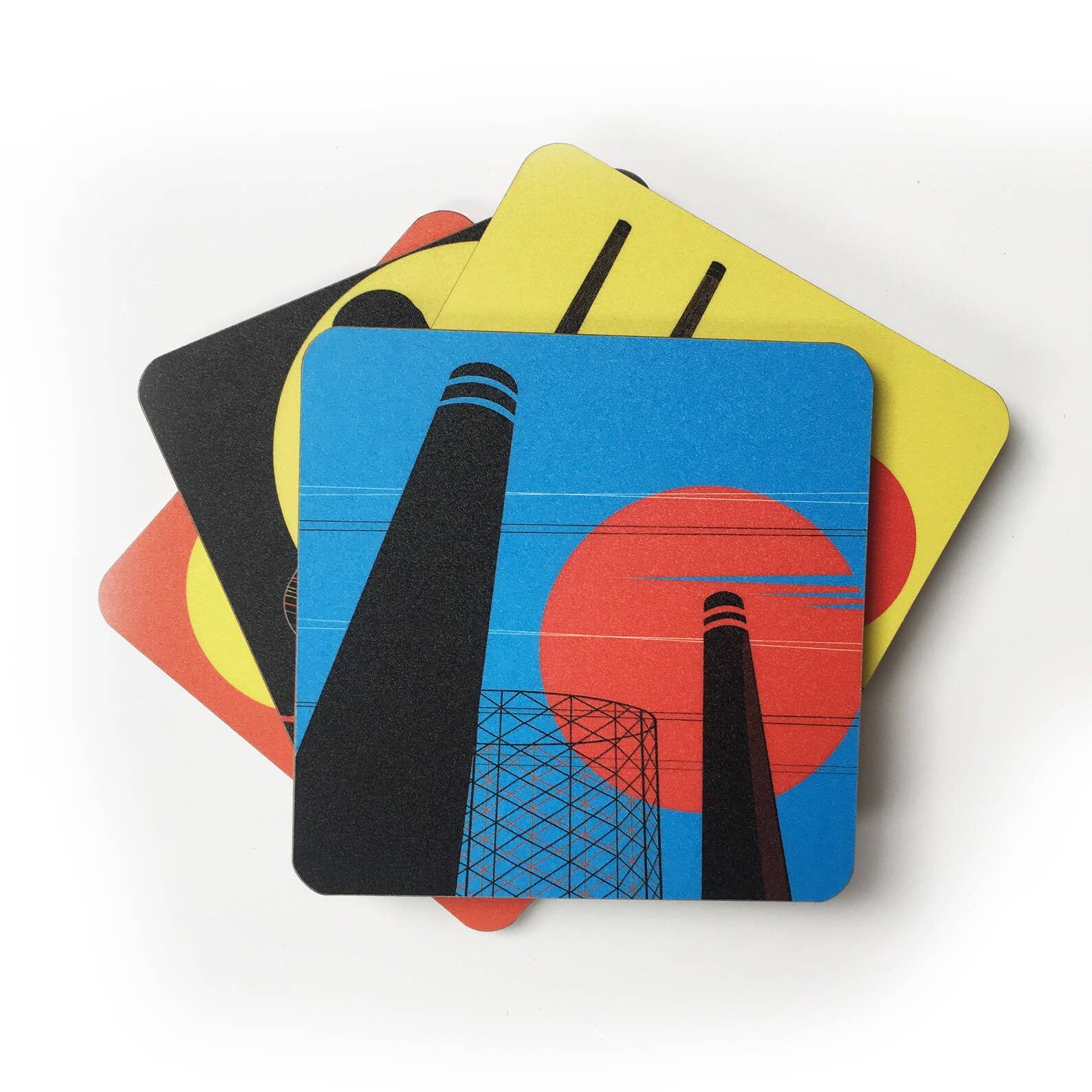 EYE FOR LONDON PRINTS – Großhandel Untersetzer – Untersetzer-Set im Industriestil London3