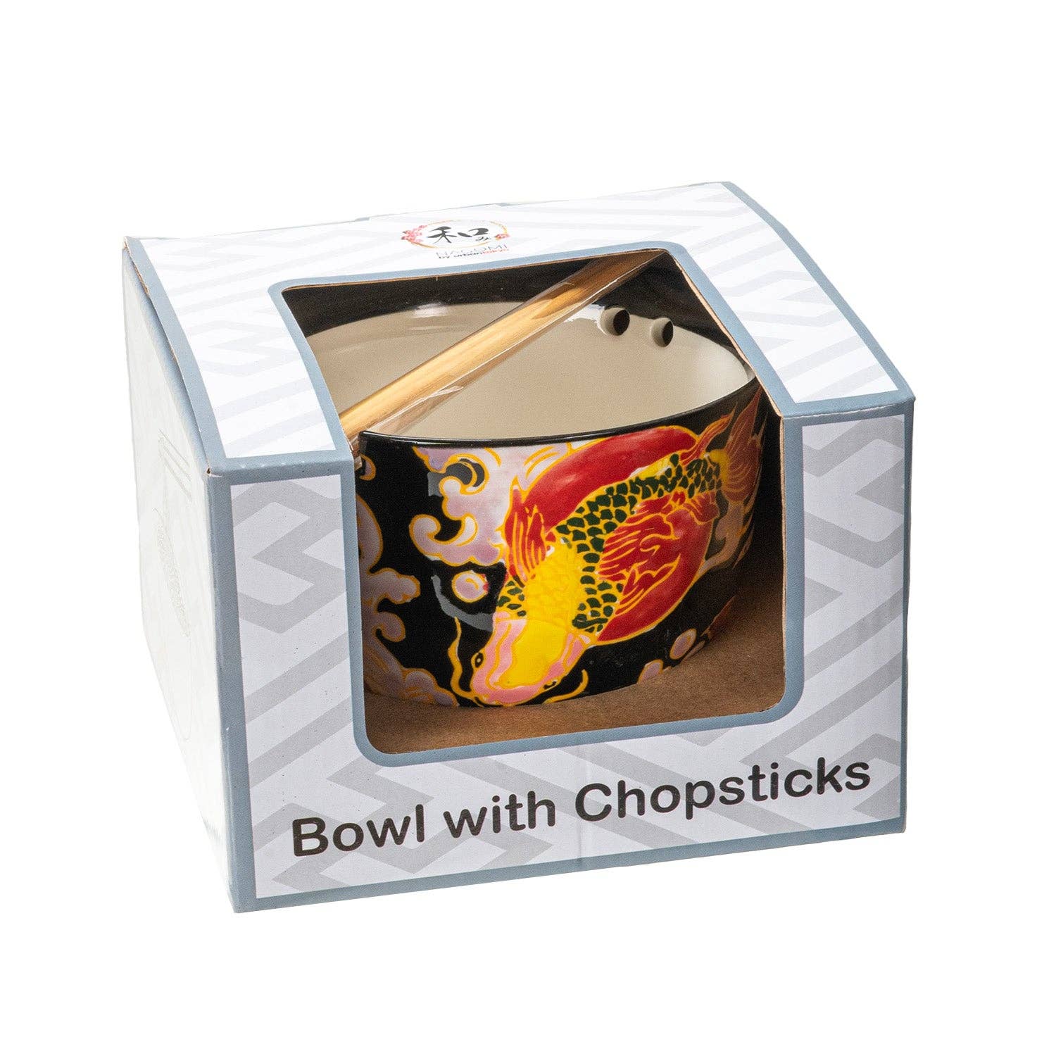 Urban Tokyo - Wholesale Kom - 18oz 5"D Donburi Kom Met Set Van Eetstokjes Koi Vis (4/16)5