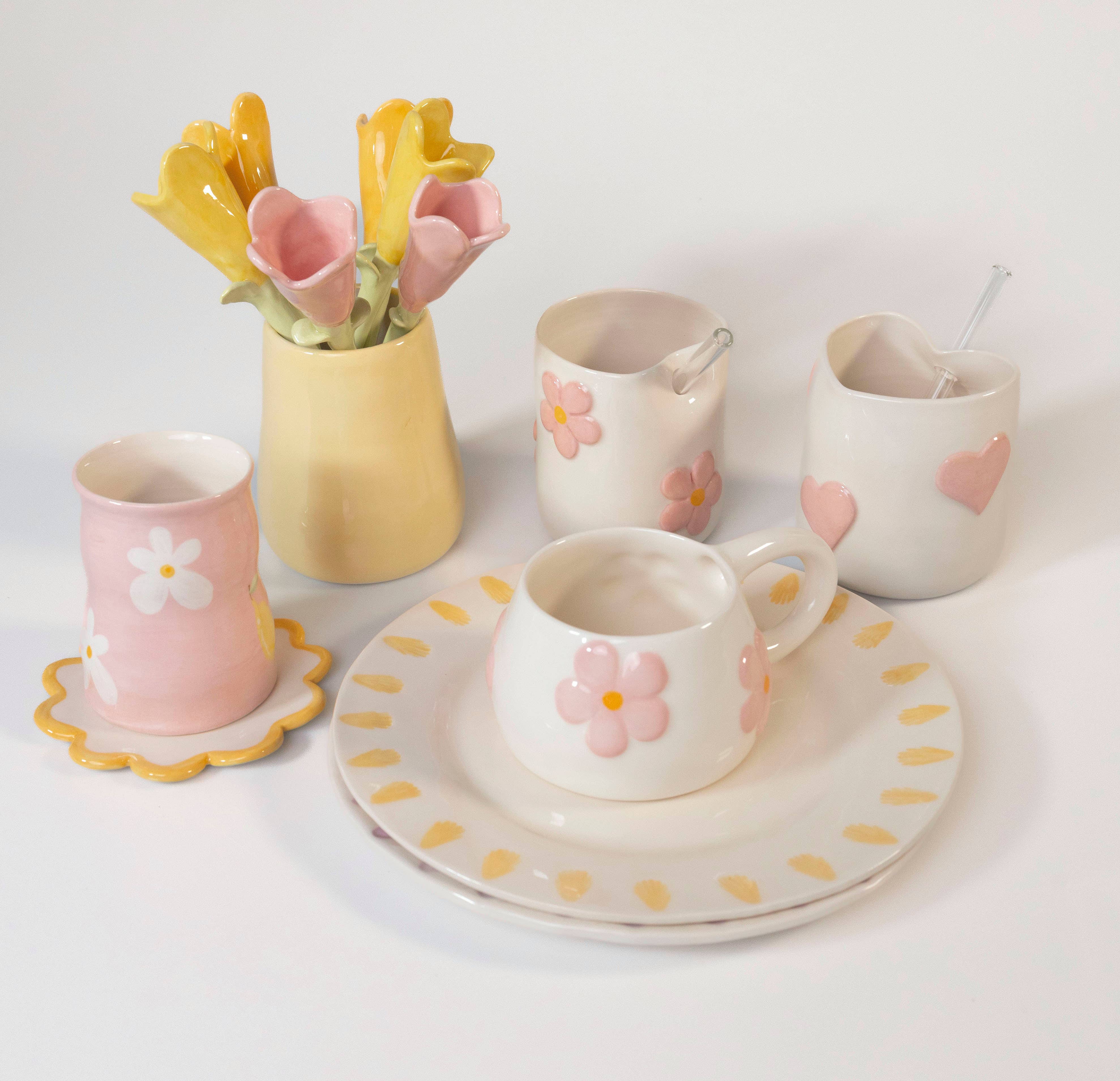 Pipa and Happy – Caneca por atacado – Caneca Blomma de Cerâmica Artesanal com Flores (300 ml)15