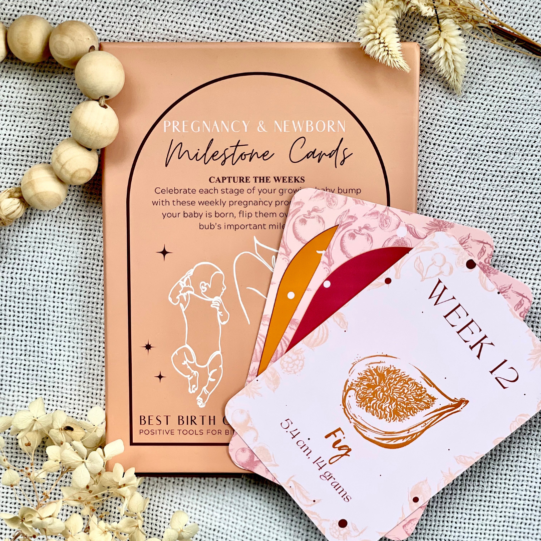 Best Birth Co - Wholesale Milestone Art/Keepsake - Kids & Baby - 15 Pregnancy Annoucement Gift Milestone Cards for Mum & Bub5