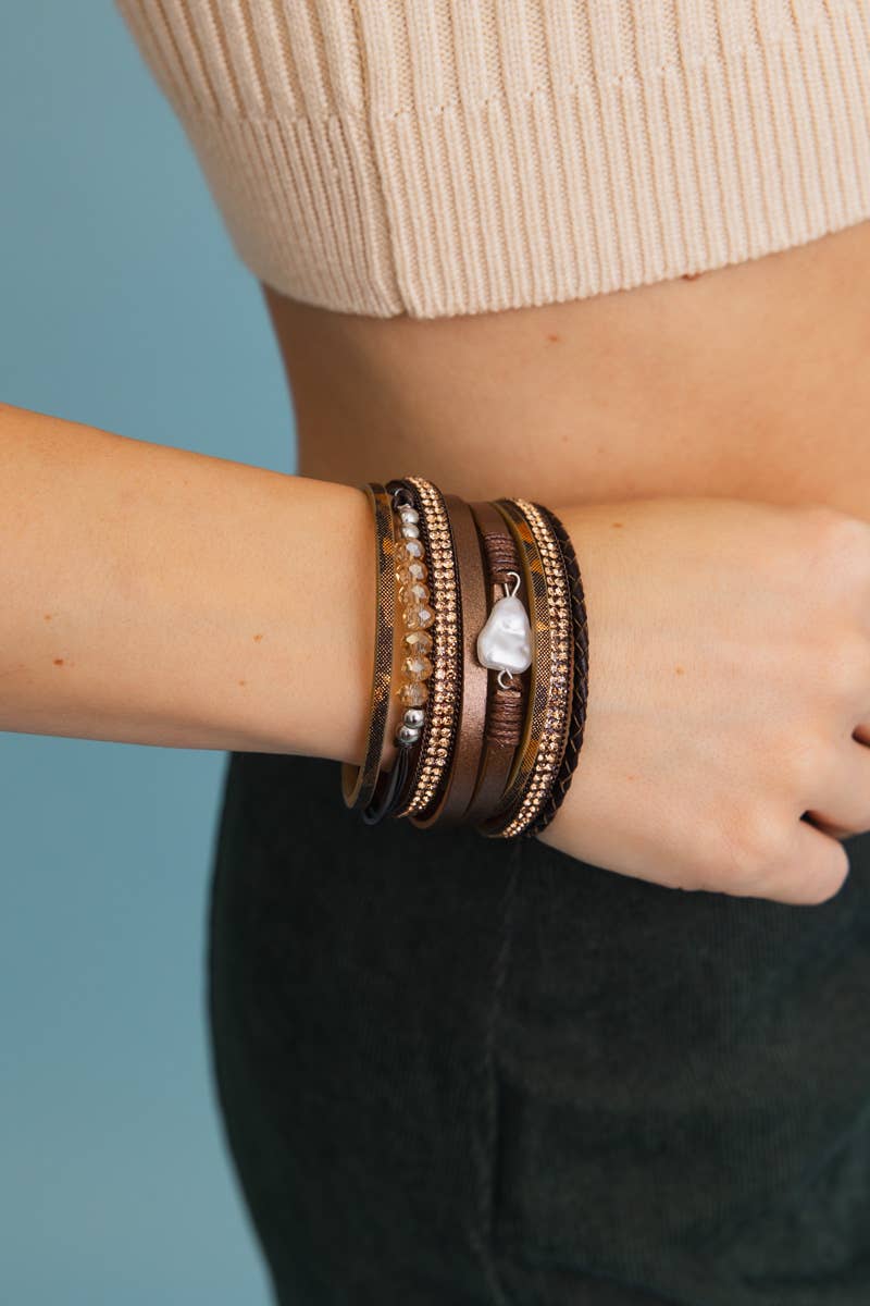 Leto Accessories - Wholesale Cuff Bracelet - Charmed Memories Boho Multi Strand Bracelet1