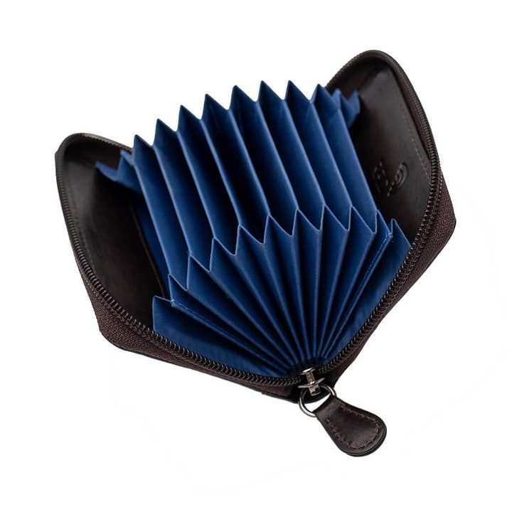 PRIMEHIDE - Wholesale Card Holder - Unisex - Concertina Leather RFID Credit Card Holder - 7807