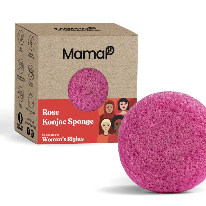 MamaP Konjac Sponge Rose Empowering Women for wholesale by MamaP
