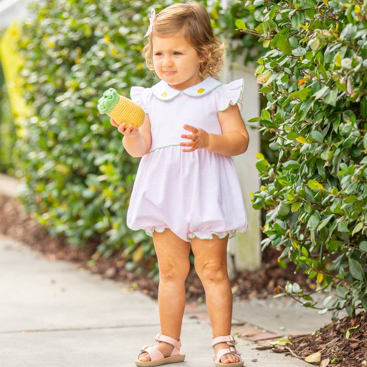 Shrimp and Grits Kids - Wholesale Bodysuit (Non-Footed) - Baby - Girls Pima Bubble - Lemons