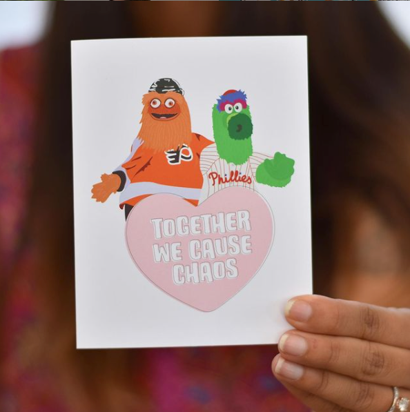 Parcel Island - Vendita all'ingrosso Biglietti per San Valentino - Biglietto d'auguri per San Valentino di Together, We Cause Chaos Philly Love1