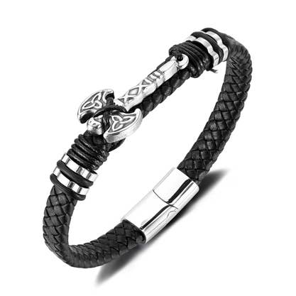 Vegan Axe Bracelet for wholesale by Midhaven Ltd - Tribal Steel