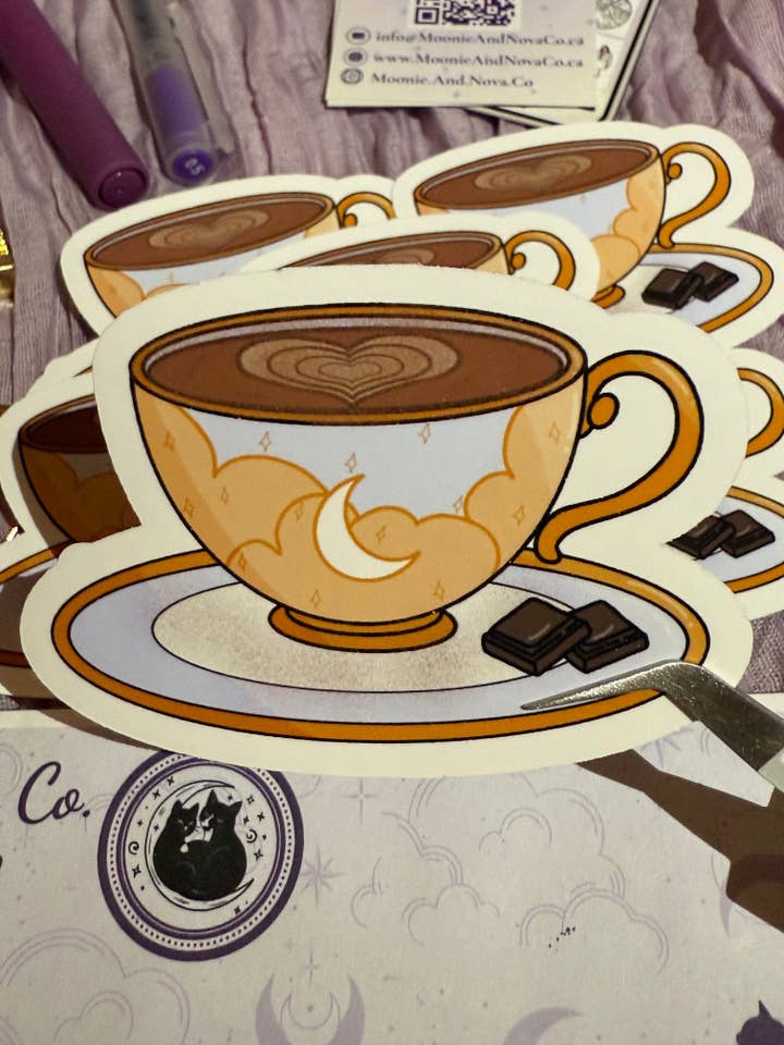 Mocha Sticker for wholesale by Moonie & Nova Co.