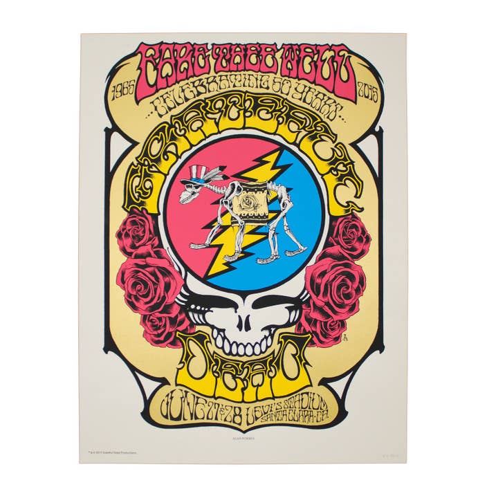 Fare Thee Well Santa Clara by Alan Forbes *Scratch And Dent* Limited Screenprint for wholesale by Rockabilia