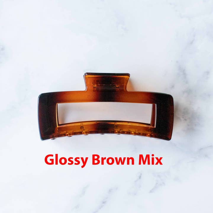 Tiepology - Wholesale Hair Clip - Women's - Jumbo Size 5 Inch Solid Long Square Hair Clip22