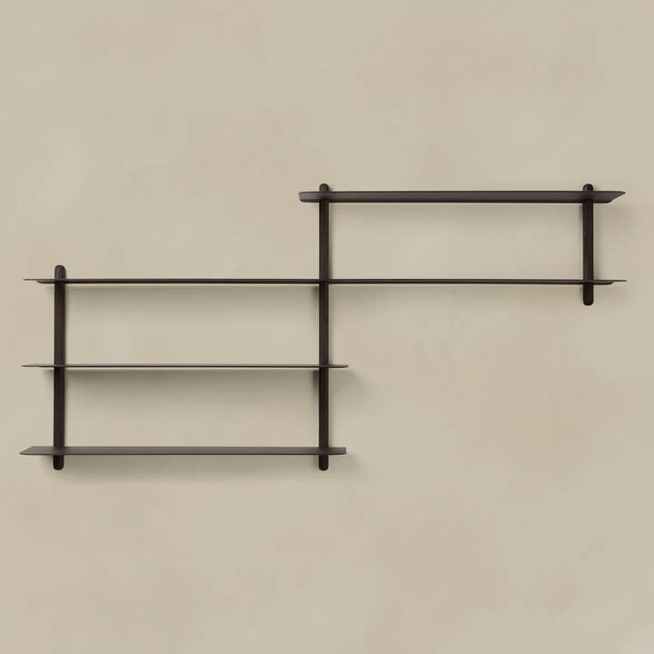 Studio Nordhaven - Wholesale Wall Mounted Shelf - NIVO Shelf Small B - black ash/black