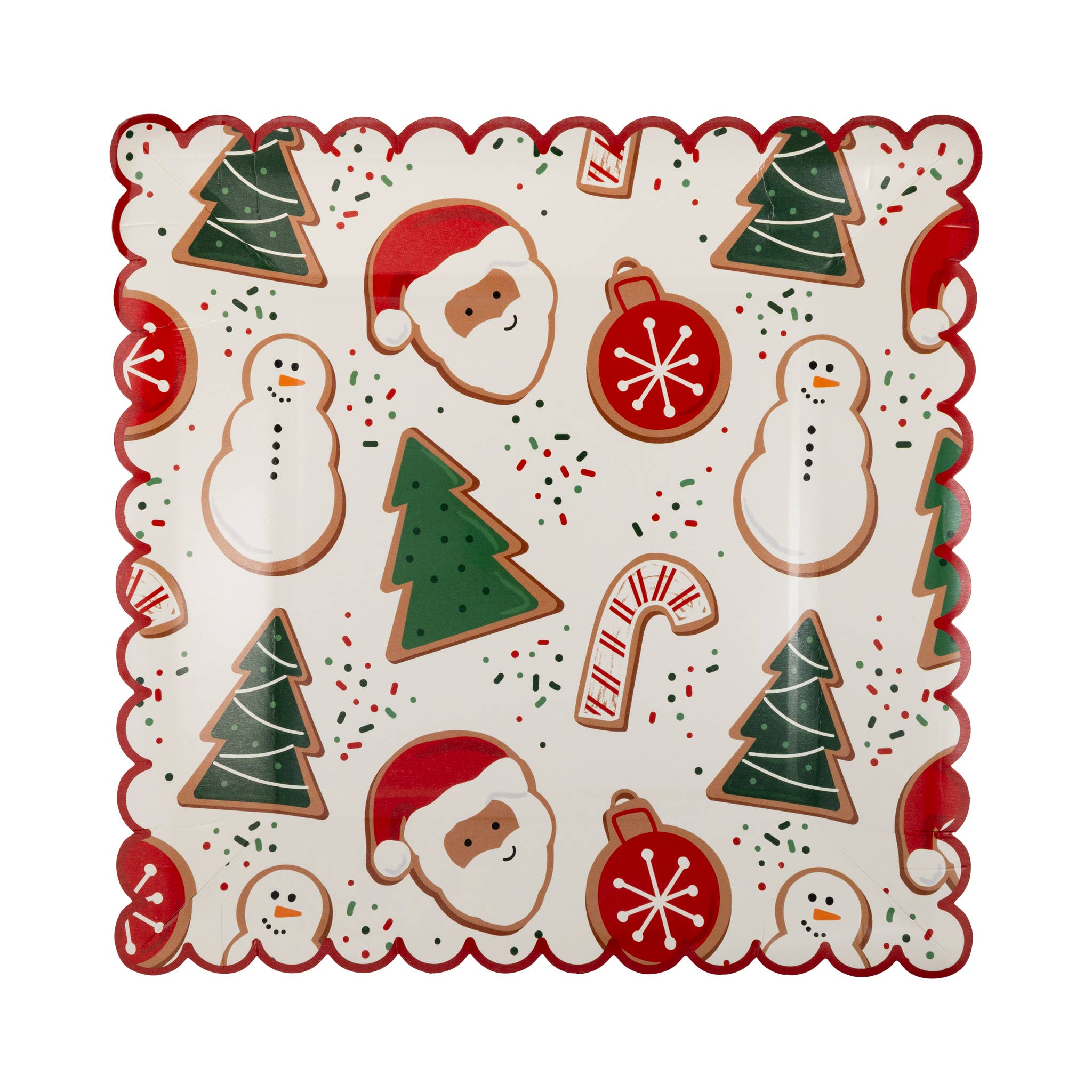 My Mind’s Eye - Wholesale Disposable Plate - PLPL639 - Santa Cookies Plate