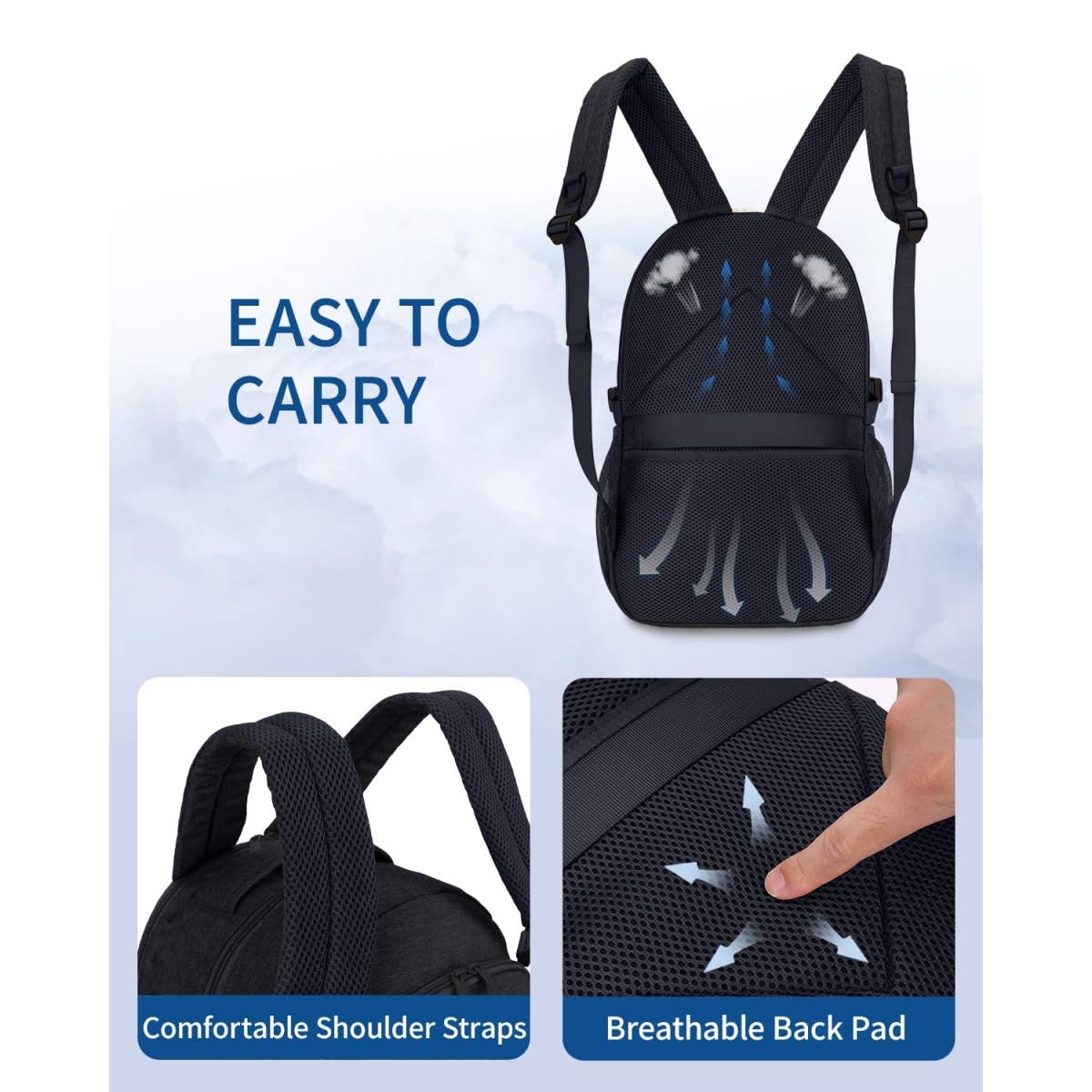 wandf – Großhandel Rucksack – Unisex – 18x14x8 Persönlicher Gegenstand Handgepäcktasche mit USB-Ladeanschluss34