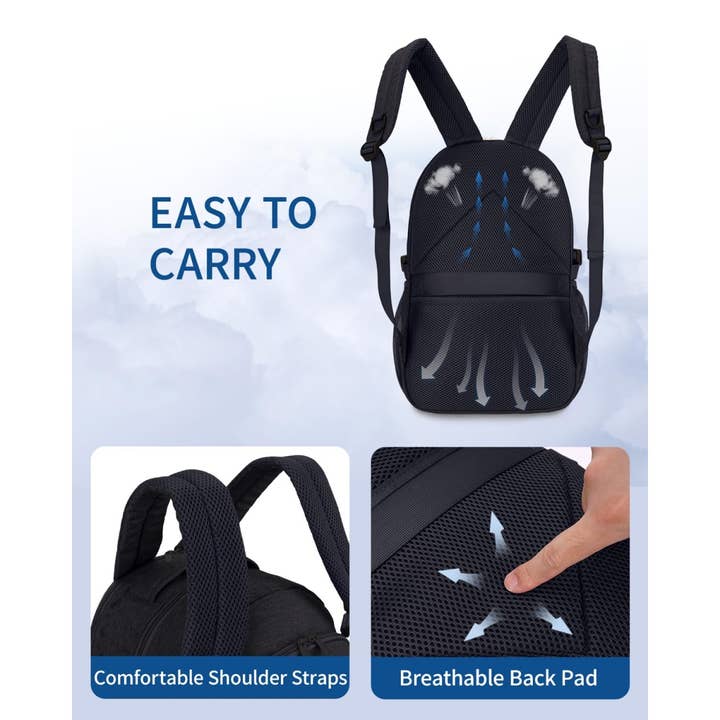 wandf – Großhandel Rucksack – Unisex – 18x14x8 Persönlicher Gegenstand Handgepäcktasche mit USB-Ladeanschluss34