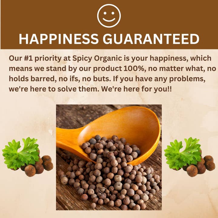 SPICY ORGANIC - Wholesale Dried Spice - Organic Allspice Whole Berries- Certified USDA organic- Allspice Seasoning for Baking, Marinades, Pickling, Stews, Sauces, and Beverages8