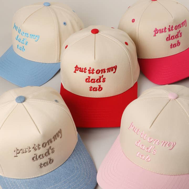 PUT IT ON MY DAD'S TAB Embroidery KIDS Trucker Hat and other Purchase Wholesale toddler hat. Free Returns & Net 60 Terms on Faire trending on Faire.