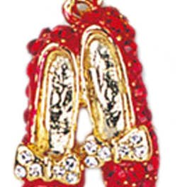 Nutcracker Ballet Gifts - Wholesale Pendant/Charm Necklace - Wizard of Oz Themed Ruby Red Slippers Necklace