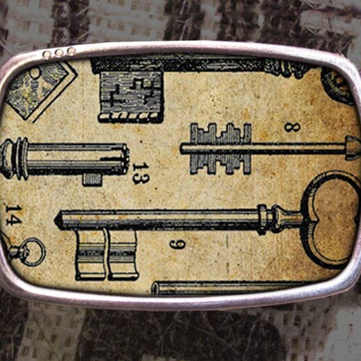 Fivela de cinto Vintage Keys por atacado de Regan Flegan