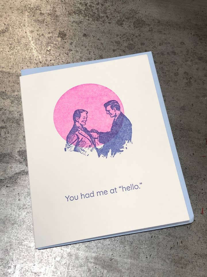 Tu m'as invitée à Hello pour la vente par Warrior Printress Letterpress and Design