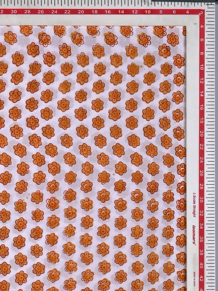 Tissus imprimés au bloc à la main - Tissu fait main Yardage, tissu fabriqué à la cour pour la vente par Jai Texart LLP