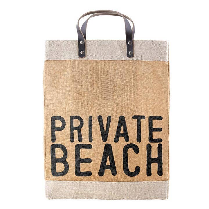 Natural Market Tote - Private Beach for wholesale by Angle