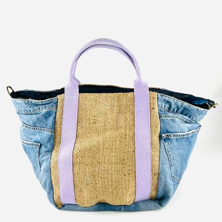 MILANO AMOUR - Wholesale Weekender Bag - Women's - NEW JERSEY DENIM MATCH JUTA POP COLOR TRAVEL CROSSBODY BAG7