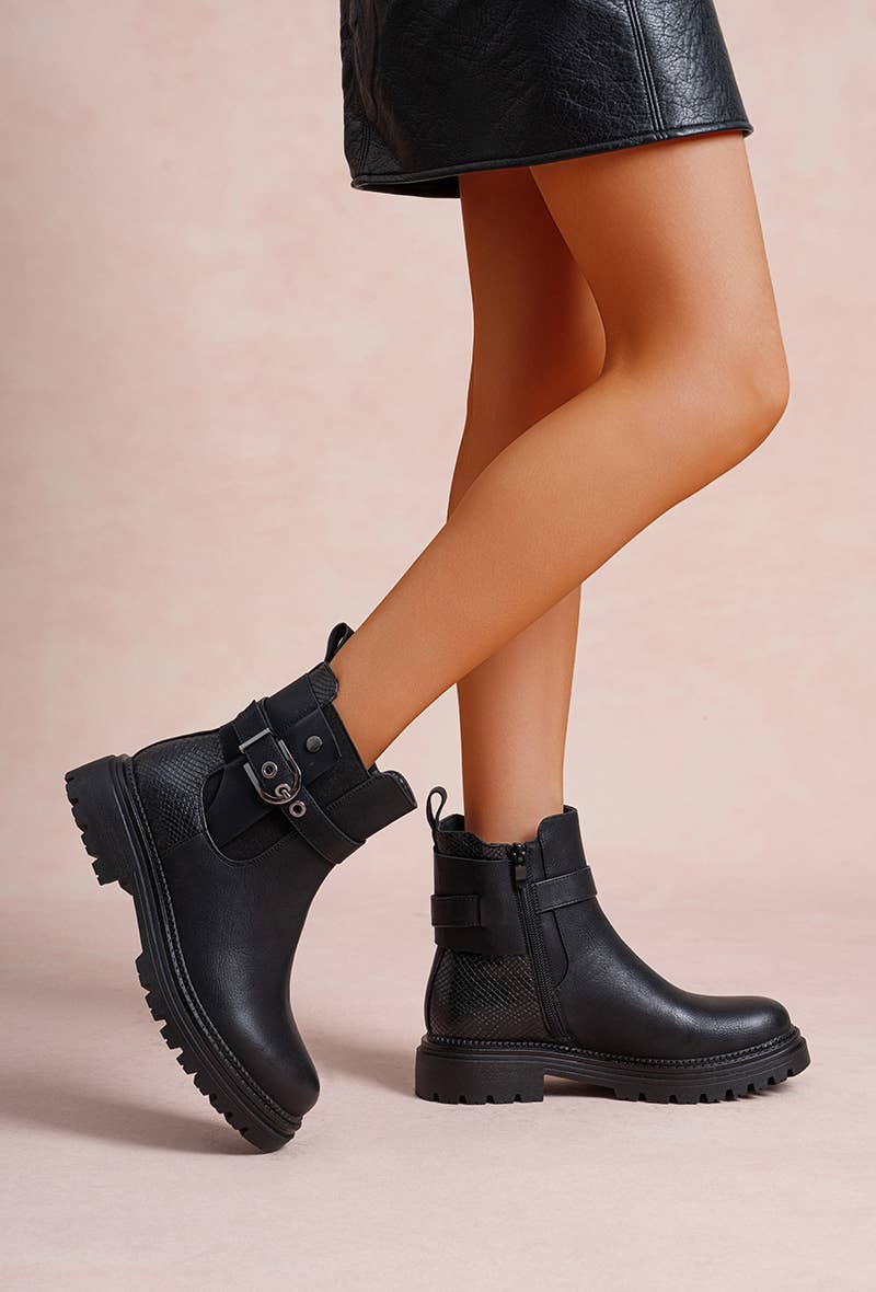 LADY GLORY - Vente Bottes – femme - Bottes Hautes Femme Crantées – Style & Stabilité5