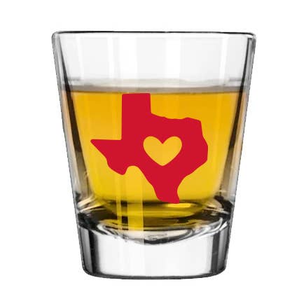 Made in Texas Co. - Wholesale Shot Glass - Heart of Texas Shot Glass