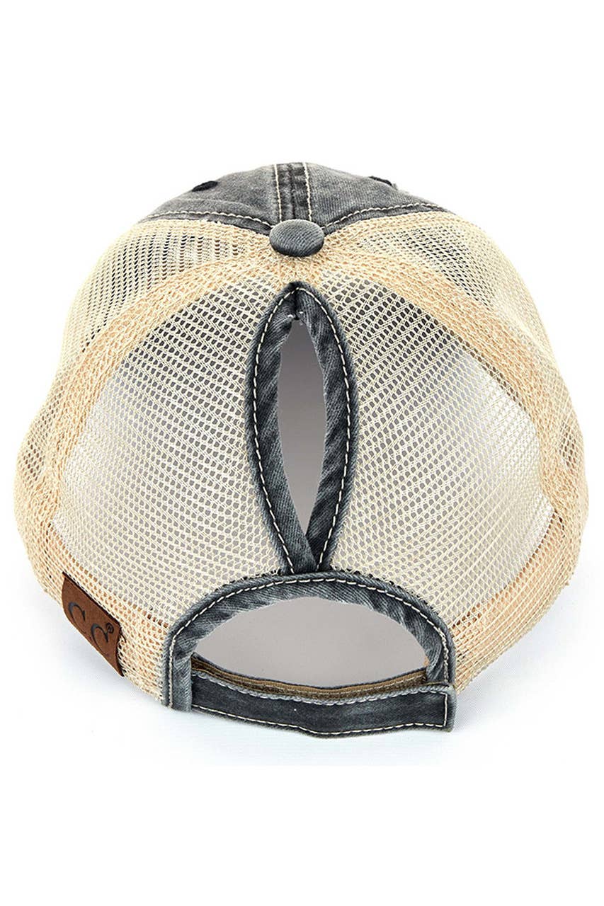 Hana - Wholesale Ponytail Cap - Women's - C.C Brand Mesh Back Ponytail Baseball Cap17