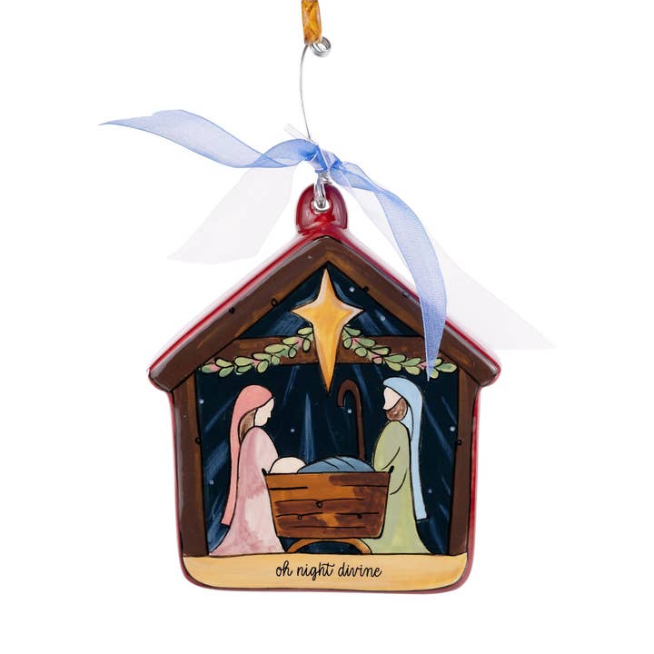 Oh Night Divine Nativity Puff Ornament - Holiday Decor for wholesale by Glory Haus