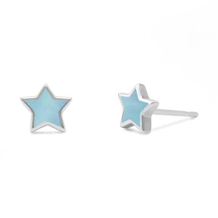 Star Stone Studs (EA 1194) for wholesale by Boma Jewelry