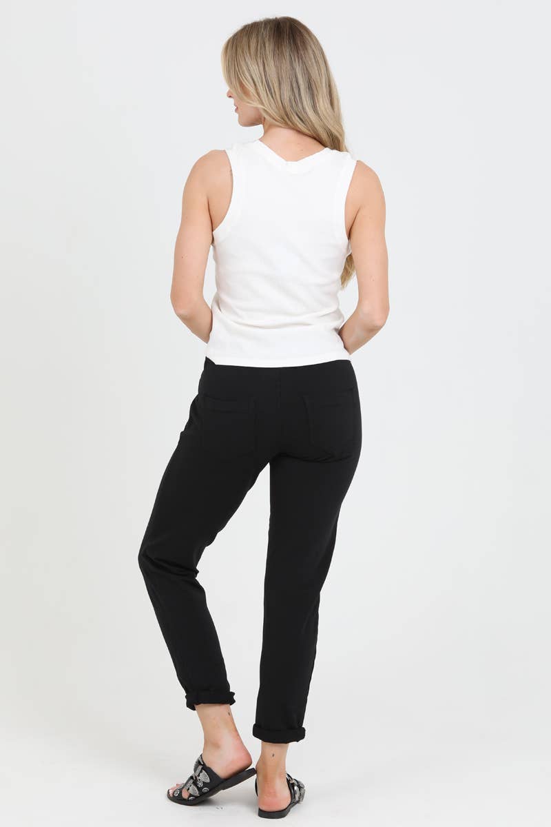 Nostalgia - Wholesale Lounge Sweatpants/Joggers - Women's - NP746-ASIS PULL ON TIE FRONT ZIPPER POCKET FRENCH TERRY JOGG19