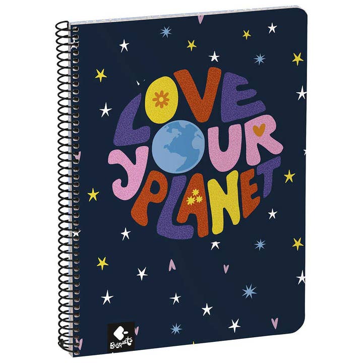 Notizbuch A5 80 grid LOVE PLANET von BUSQUETS für den Großhandel von Busquets