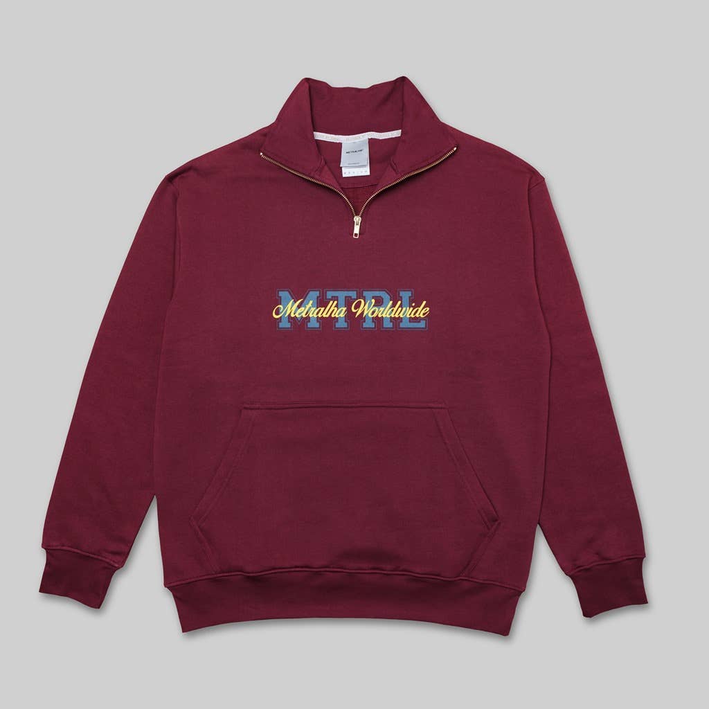 Metralha Worldwide - Vente Sweat-shirt – unisexe - PULL À FERMETURE ÉCLAIR 1/4 METRALHA WORLDWIDE (bordeaux)0