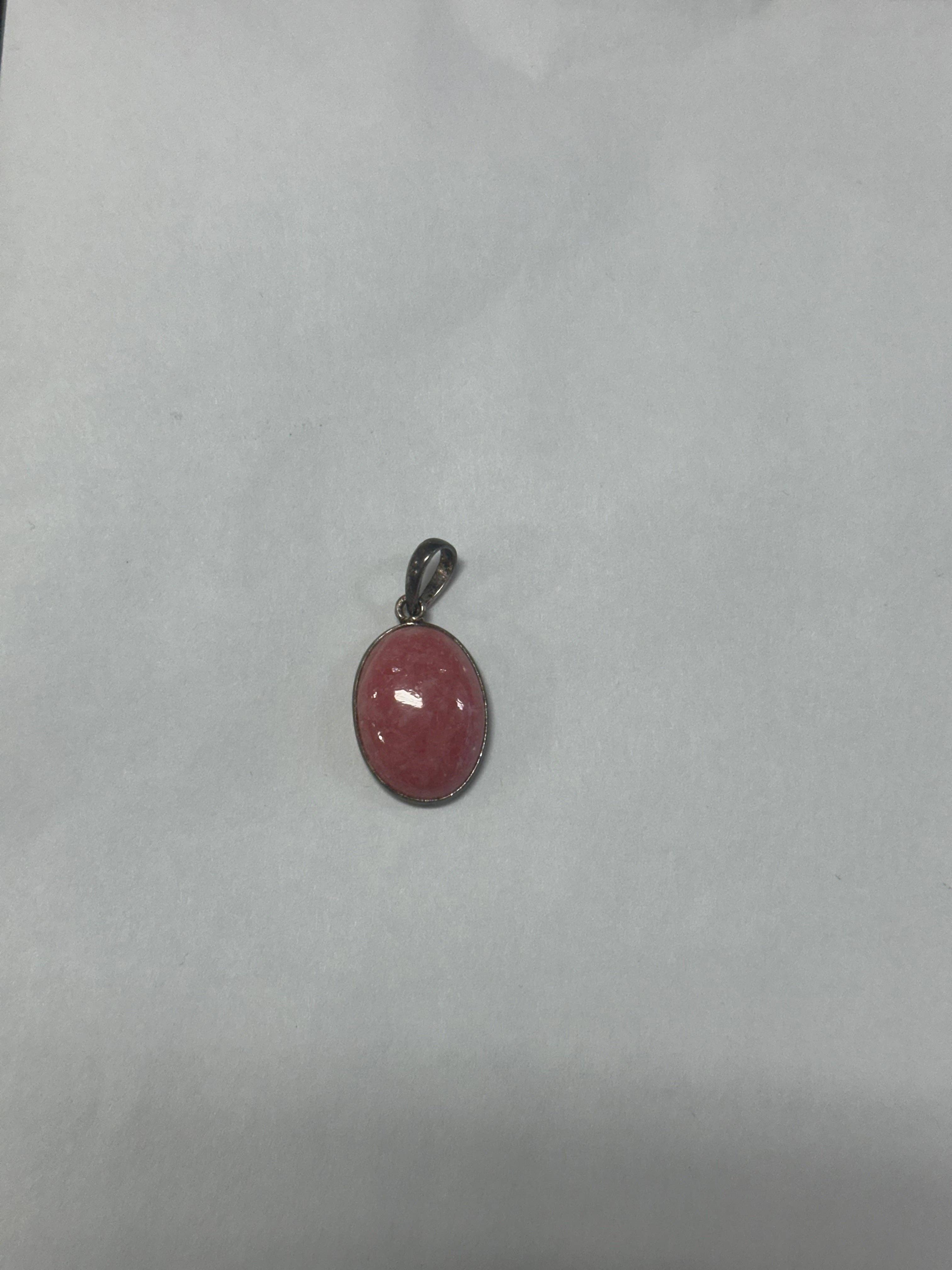 Guru’s - Wholesale Individual Charm/Pendant - Deep pink Rhodhocrosite Pendant Sterling silver2