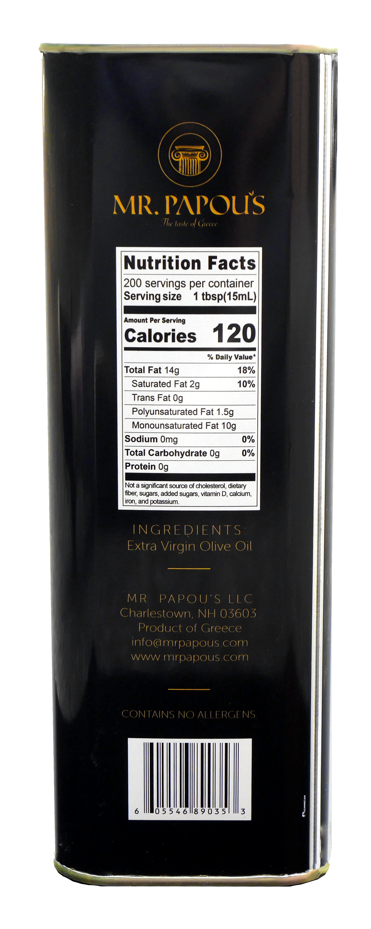 Mr. Papou's - Wholesale Olive Oil - Mr. Papou's | Extra Virgin Olive Oil | First Cold Pressed |6