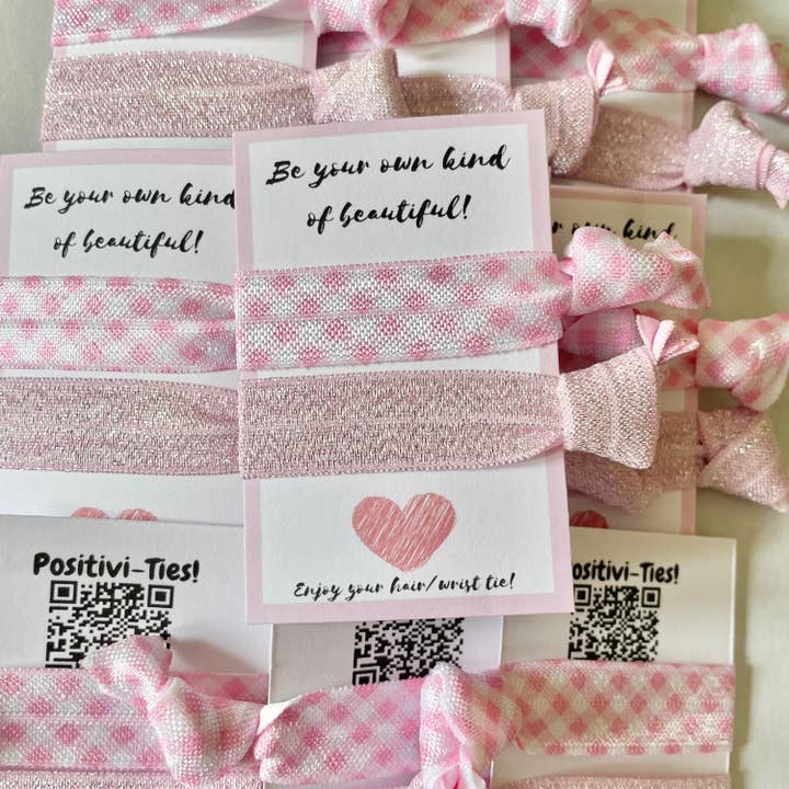 Positivi-Ties - Wholesale Hair Tie - Elastic hair Tie, Positivity Gift For Her, Empowerment Cards4