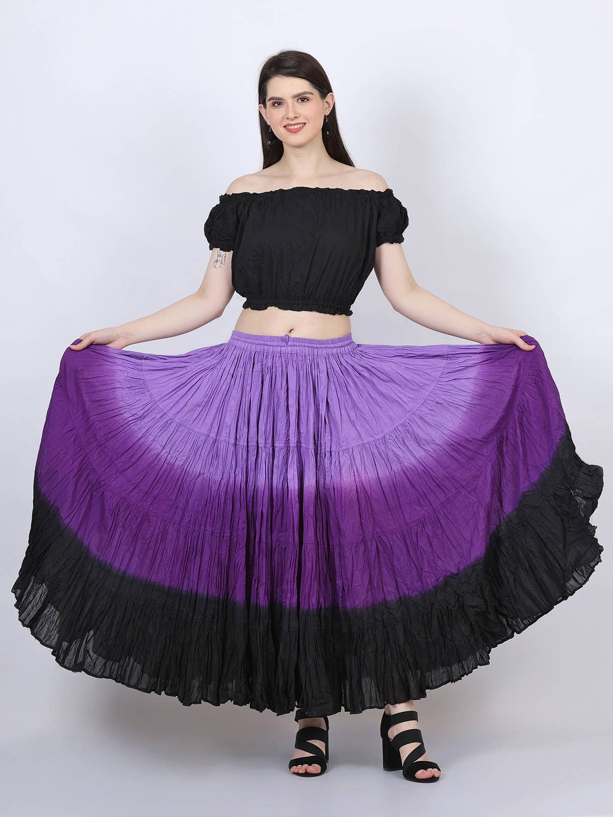 Wevez - Vente Jupe – femme - Jupe Renaissance en coton de 25 mètres de style American Tribal Style26