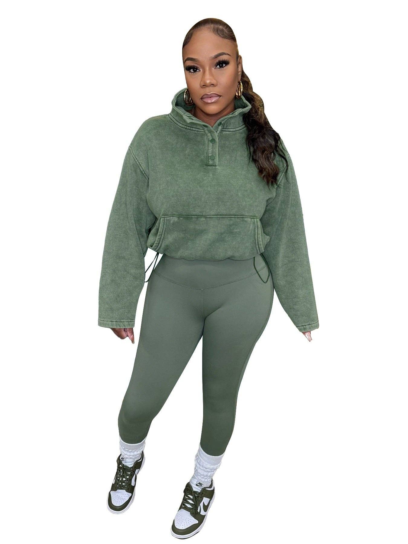MB Fashion Wholesale - Wholesale Lounge Set - Women's - MB FASHION Fleece Pullover and High-Waist Leggings Set 40697