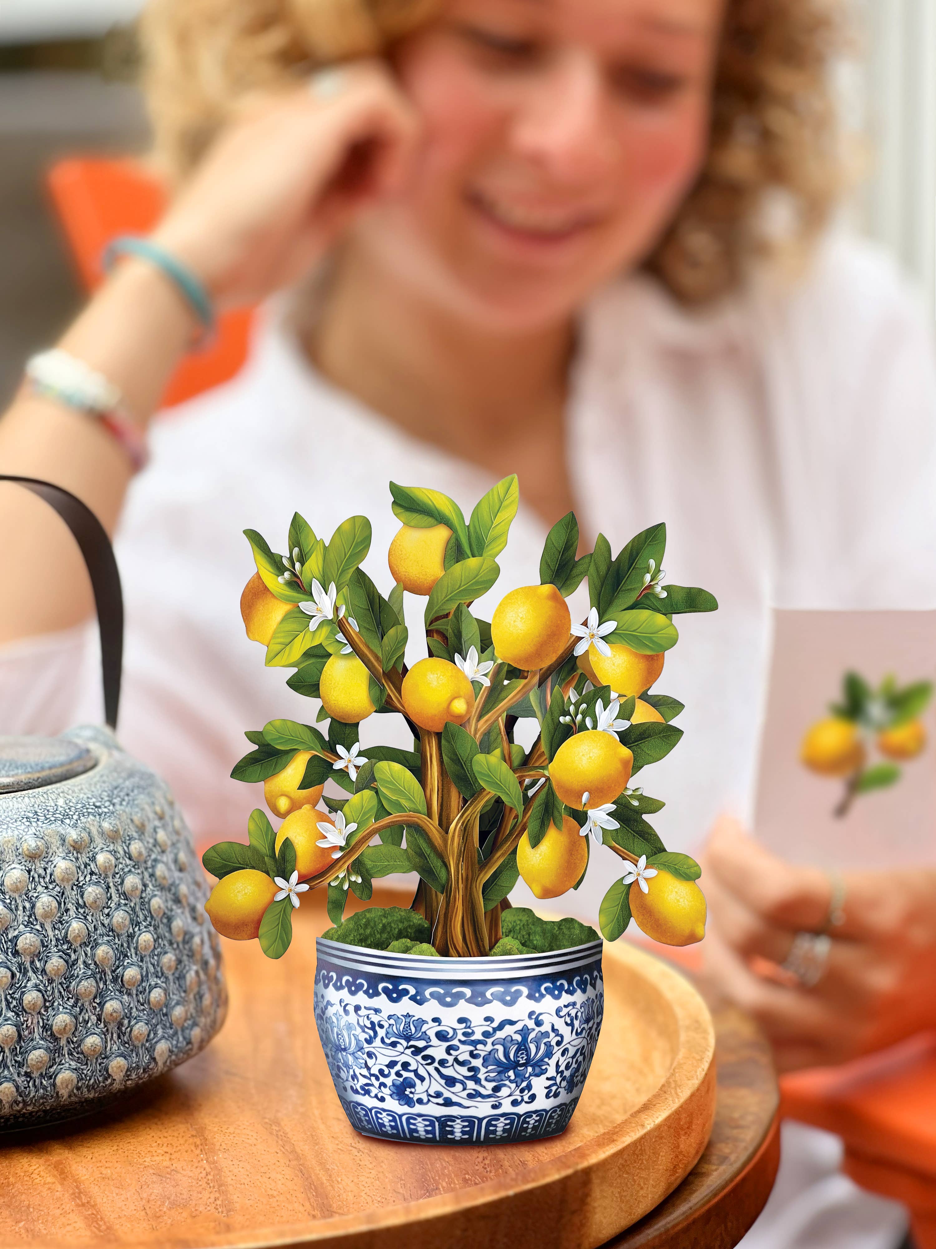 FreshCut Paper LLC - Wholesale Everyday Greeting Card - Mini Lemon Blossom Tree  (10 Pop-up Greeting Cards)2