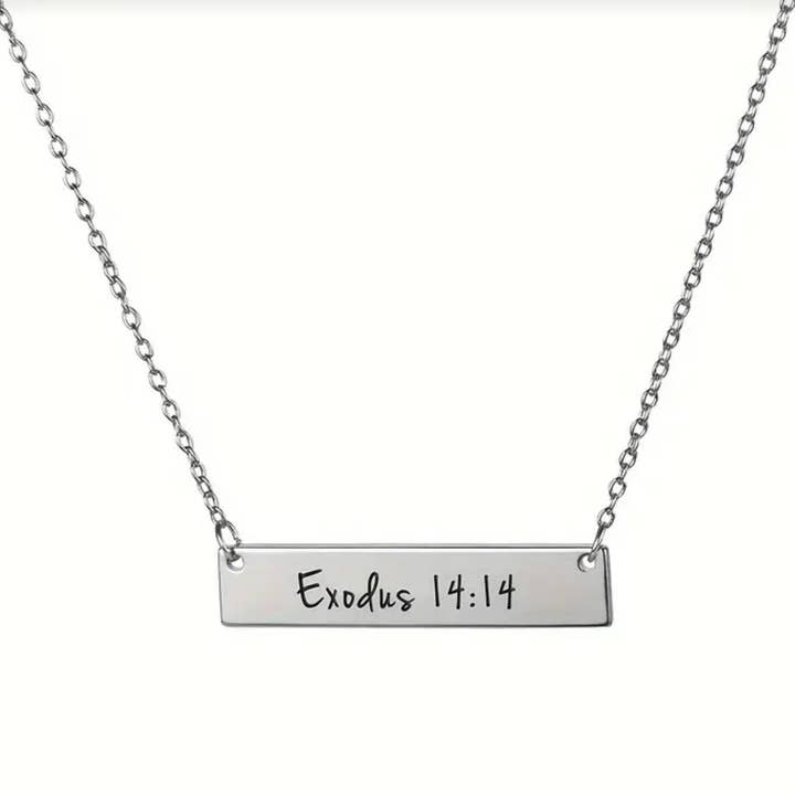 Exodus 14:14 Necklace for wholesale by Tiny Sparrow Designs